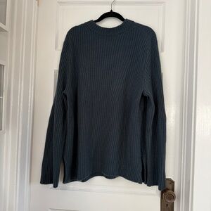 Vince Blue Wool Mock neck Sweater